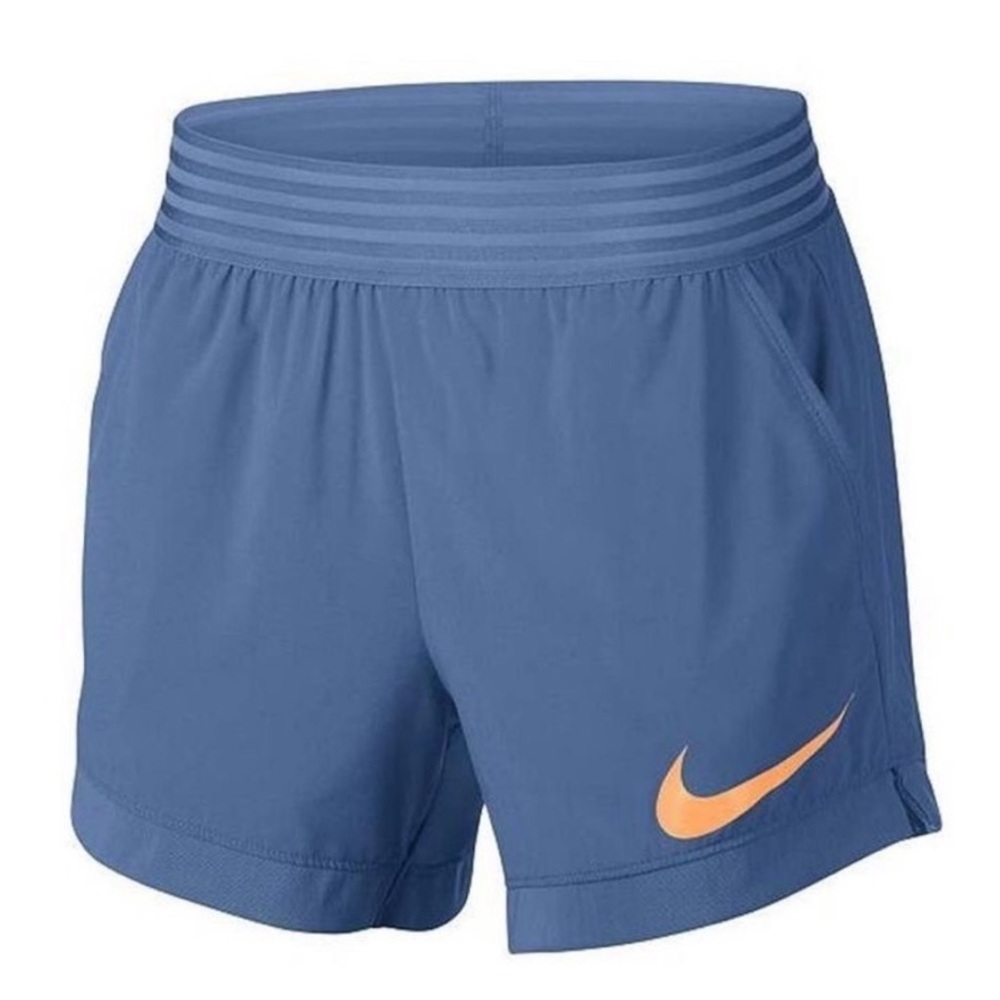 Nike Women's Athletic Shorts - Blue and Orange